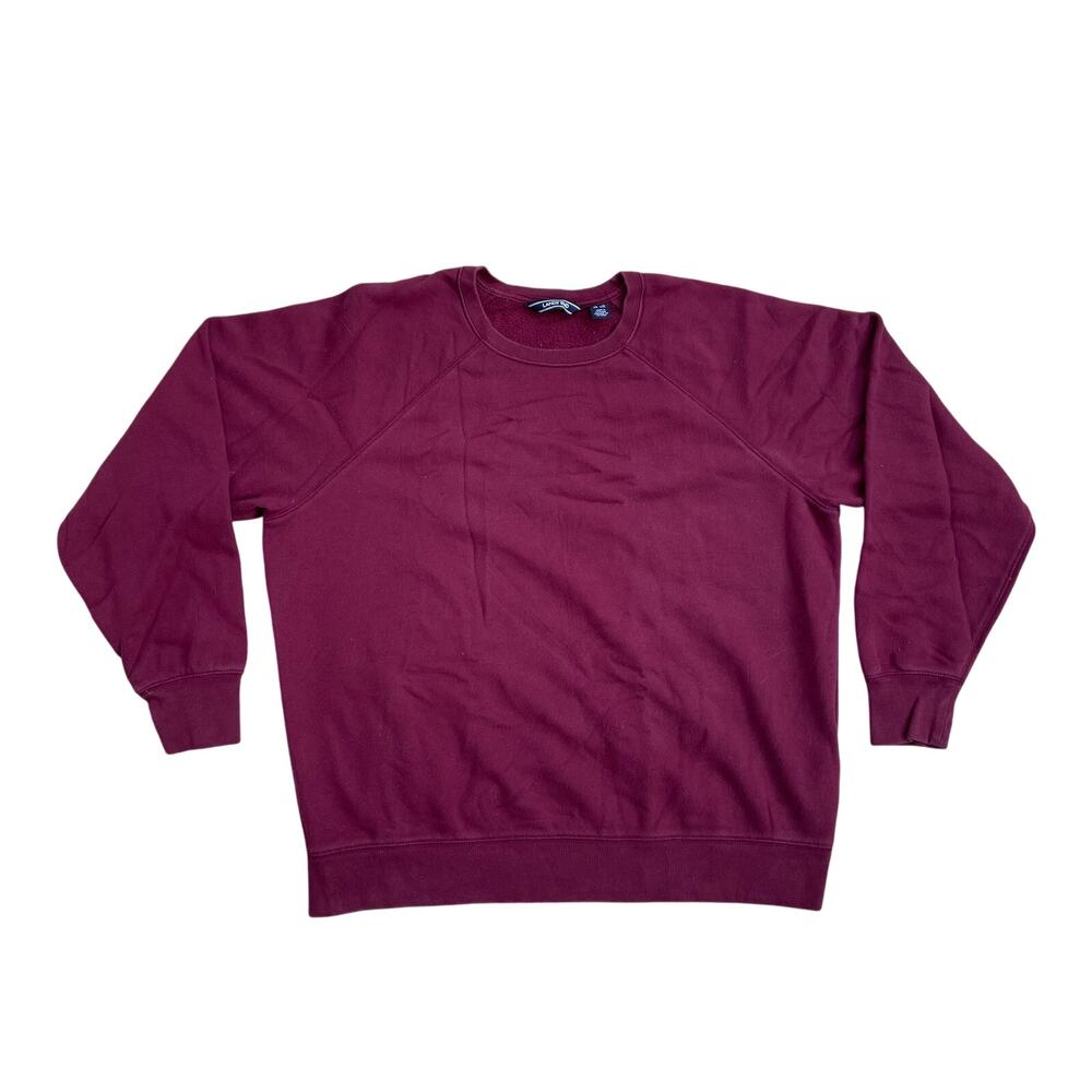 Lands End XL Red Super Soft Cotton Sweater Pullover